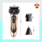 RAF Kit de Toilettage Multifonctionnel 3 en 1 pour Homme - Rasoir, Tondeuse Nez/Oreilles, Brosse Nettoyante – Image 3